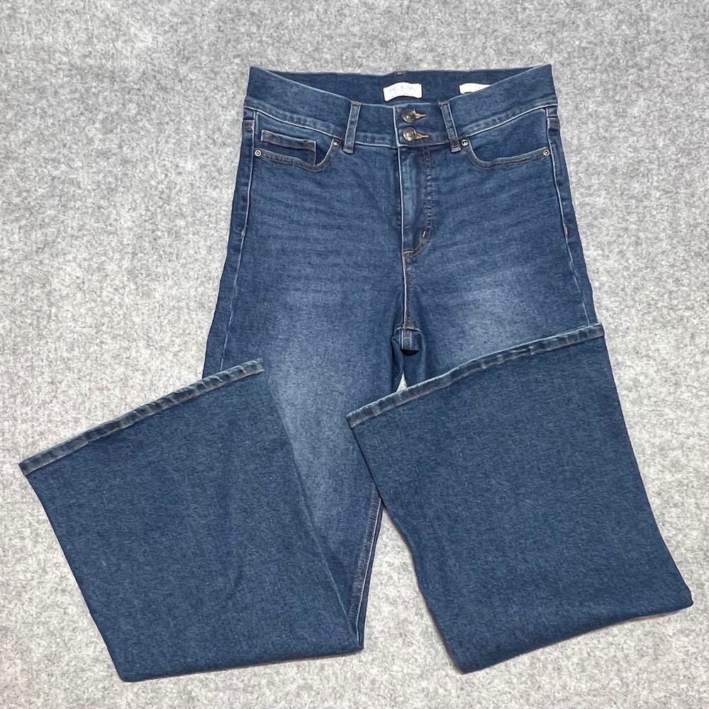Sofia Jeans Margot Wide Leg Women 6 Blue Excellent High Rise Stretch Denim